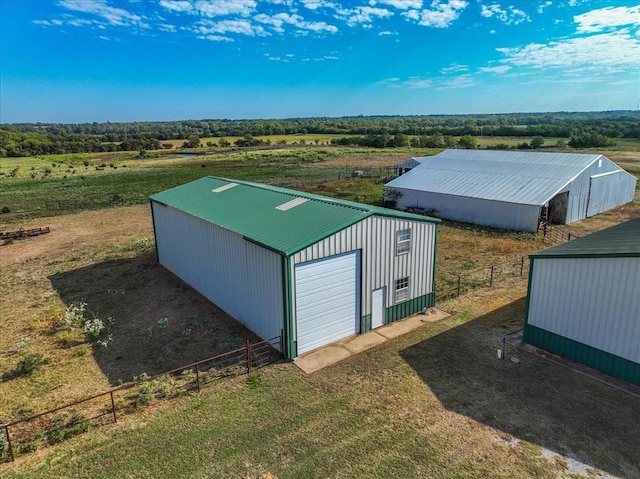 bird's eye view featuring a rural view