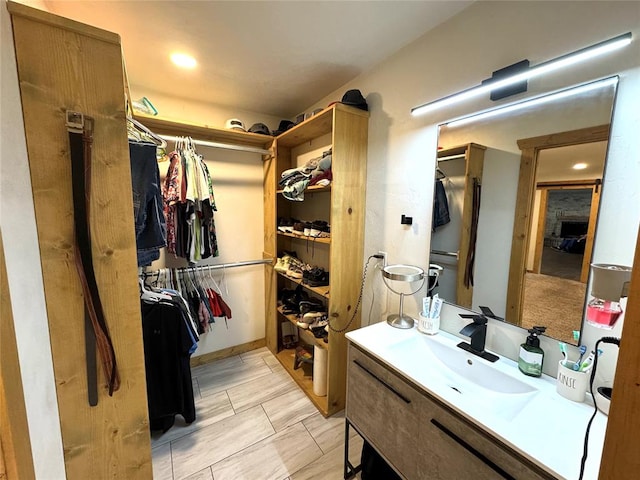 bathroom with vanity