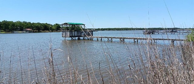 33308 S Post Office Nck, Shawnee, OK 74801 - dock area featuring a water view