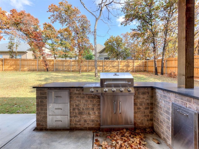 view of patio / terrace with area for grilling