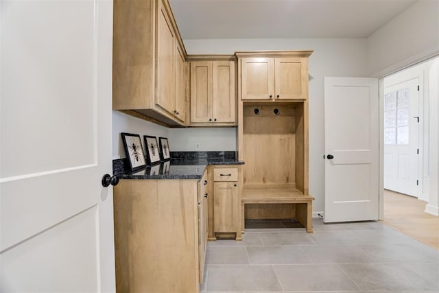 mudroom featuring light tile patterned floors