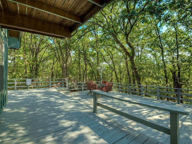 view of wooden deck