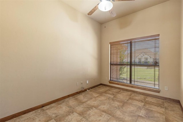 empty room with ceiling fan