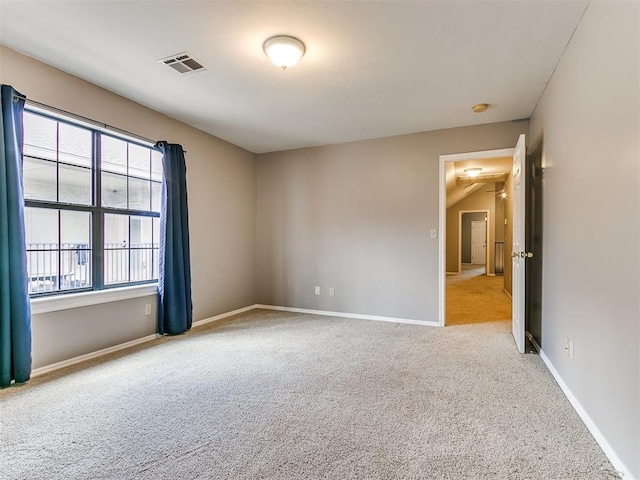 view of carpeted empty room