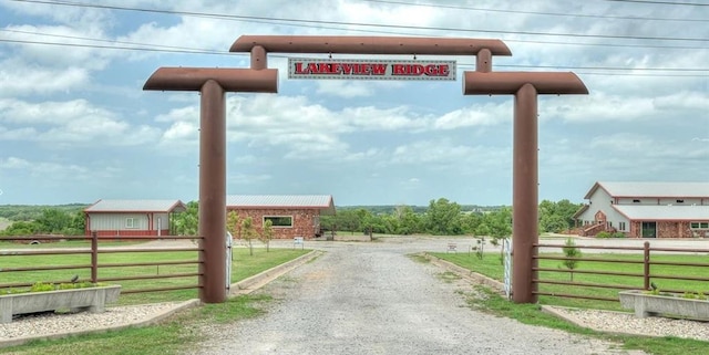 exterior space with a rural view