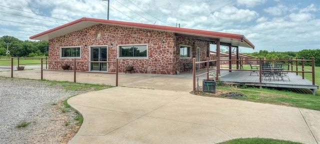 exterior space featuring a deck
