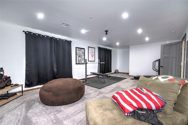 view of carpeted living room