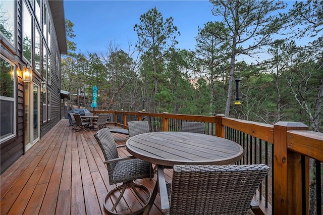 view of wooden terrace