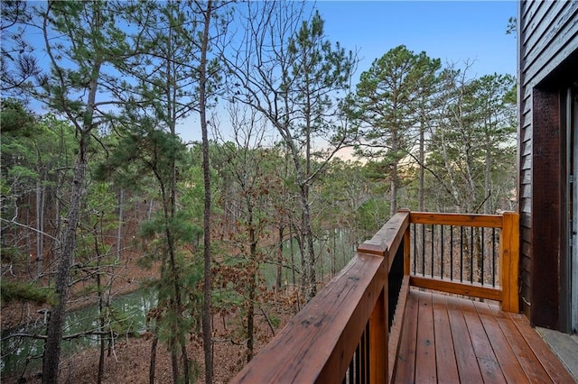 view of deck at dusk