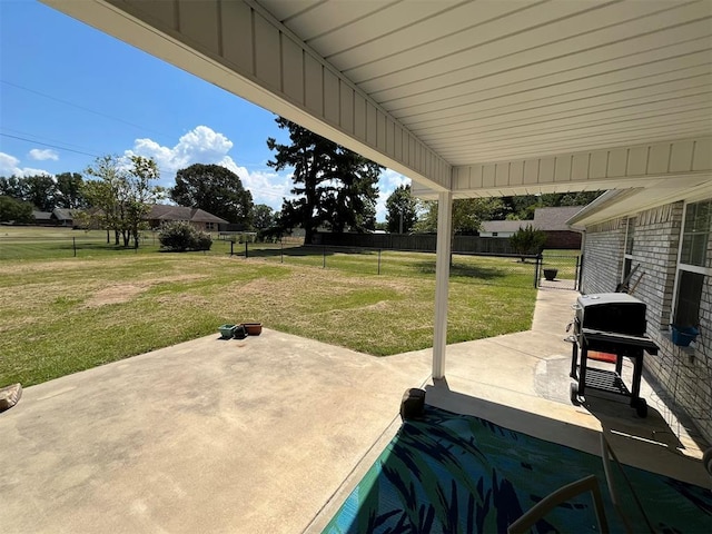 view of patio / terrace with area for grilling