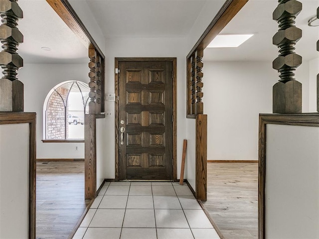 entryway featuring light wood-type flooring