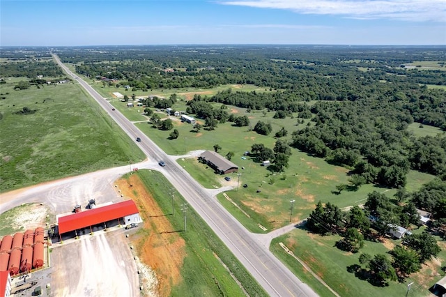 aerial view with a rural view