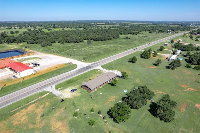 drone / aerial view featuring a rural view