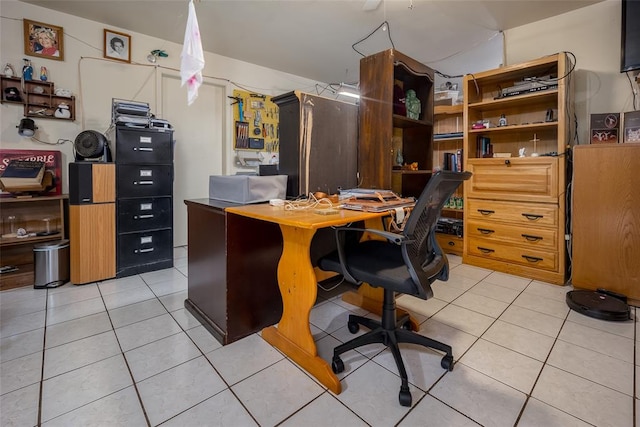 view of tiled office space