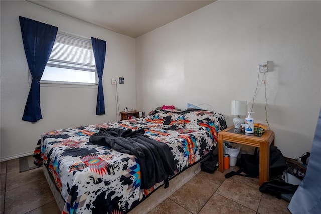 view of tiled bedroom