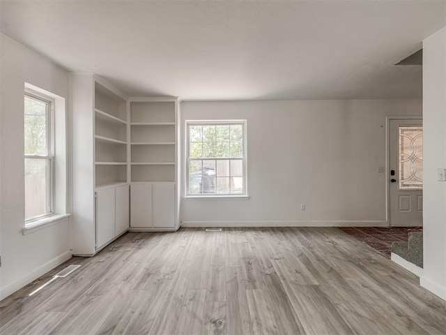 interior space featuring light wood-type flooring