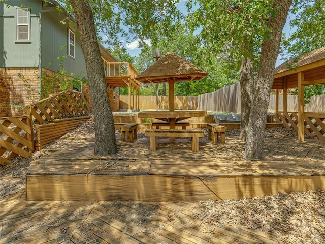 view of wooden terrace