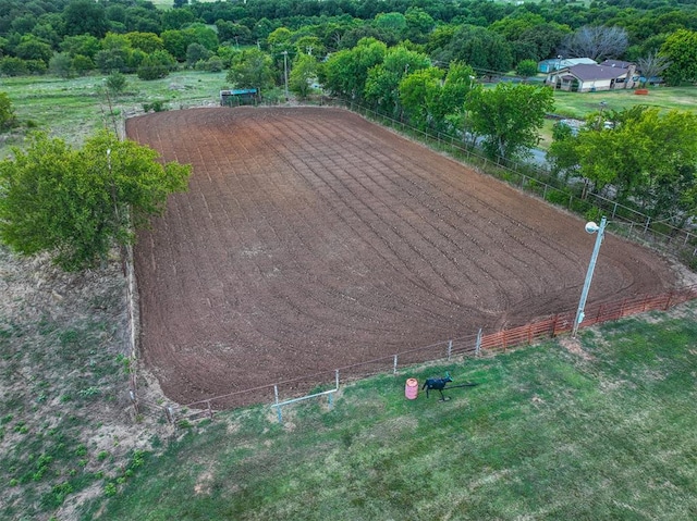 aerial view featuring a rural view