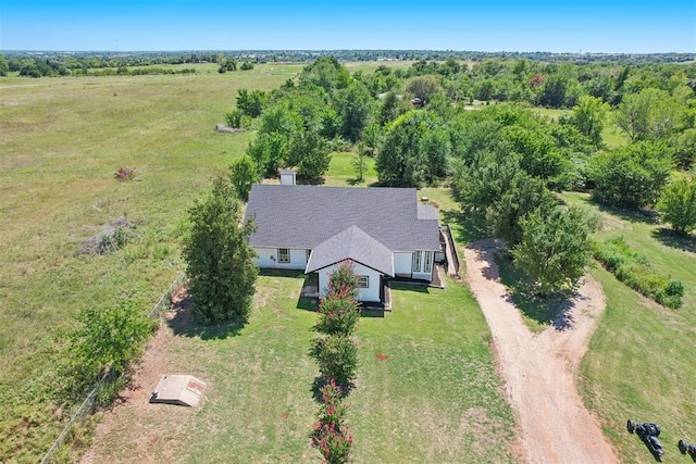 bird's eye view with a rural view