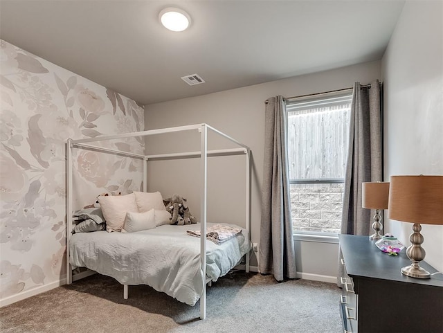 view of carpeted bedroom