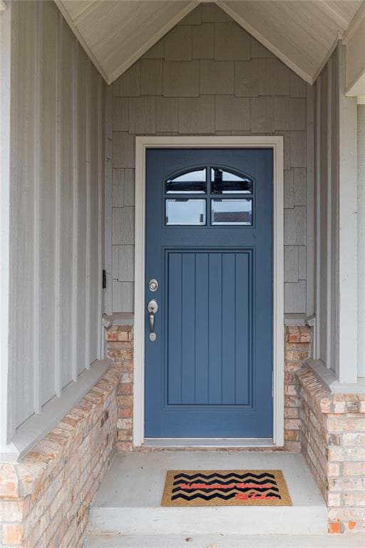 view of doorway to property