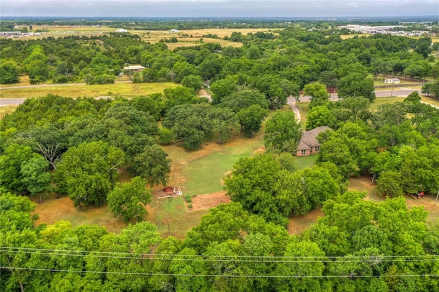 bird's eye view with a rural view