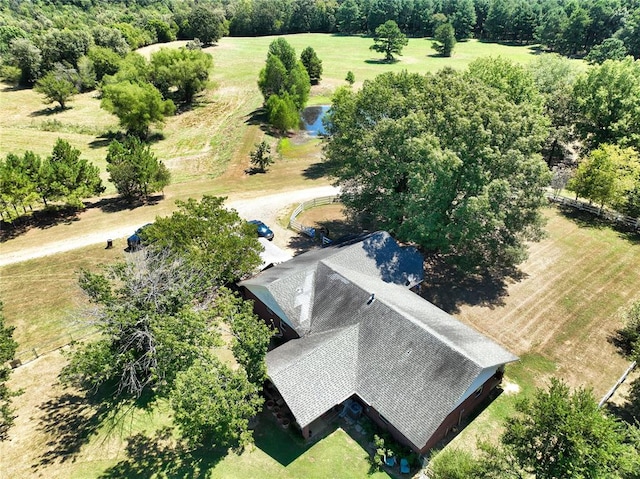 bird's eye view featuring a rural view