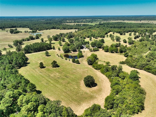 aerial view with a rural view