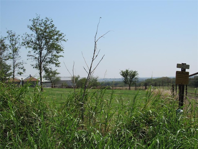 view of yard featuring a rural view