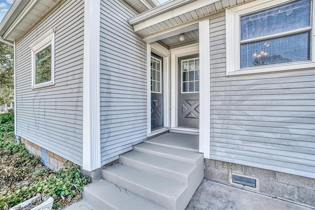 view of doorway to property