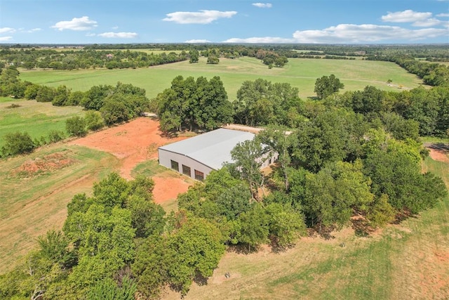 aerial view with a rural view