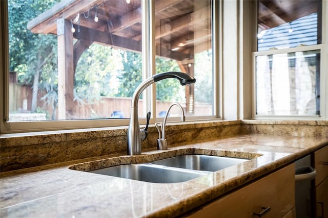 interior details with sink and stone counters