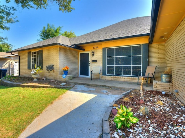 view of front of property with a patio area