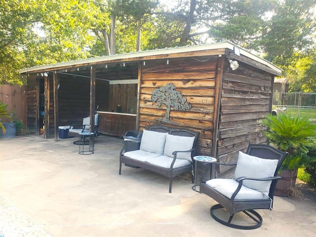 view of patio / terrace featuring an outdoor hangout area