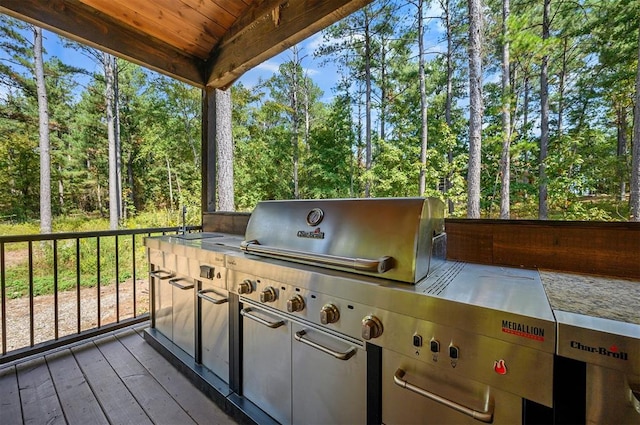 exterior space featuring area for grilling