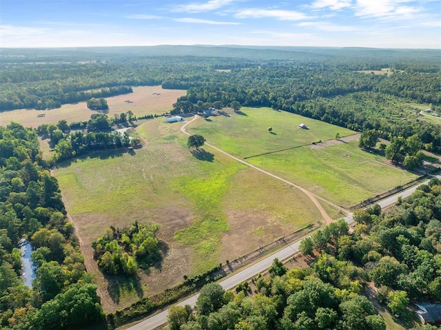 bird's eye view with a rural view