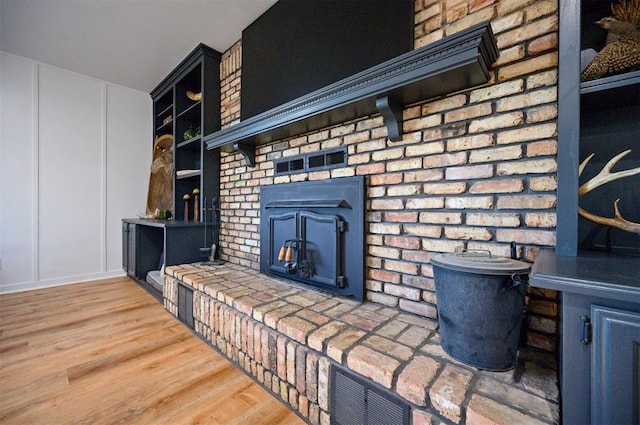 living room with wood-type flooring