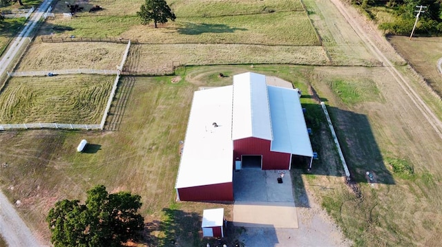 bird's eye view with a rural view