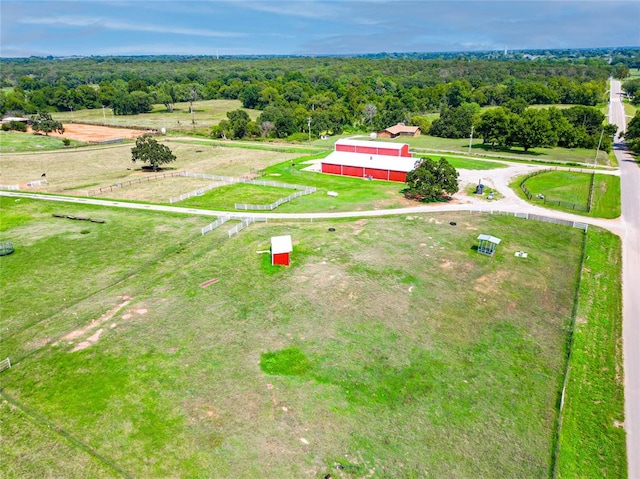 bird's eye view featuring a rural view