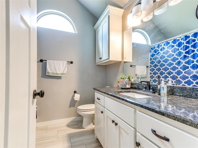 1301 Atalon Dr, Moore, OK 73160 - full bath featuring vanity, vaulted ceiling, and a shower with shower curtain