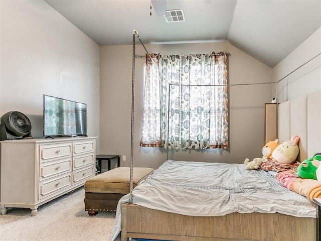 1301 Atalon Dr, Moore, OK 73160 - carpeted bedroom with vaulted ceiling