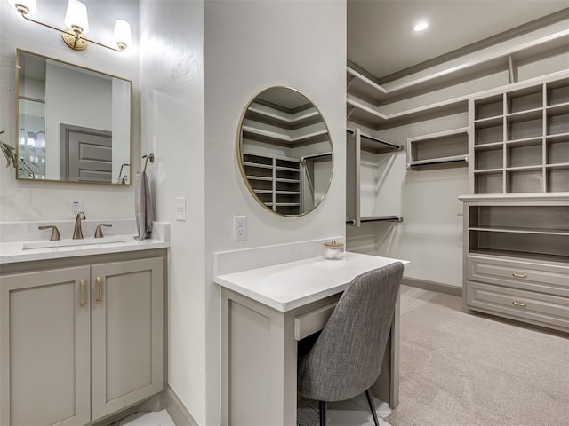 bathroom with vanity