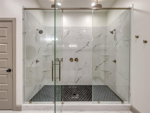 bathroom with walk in shower