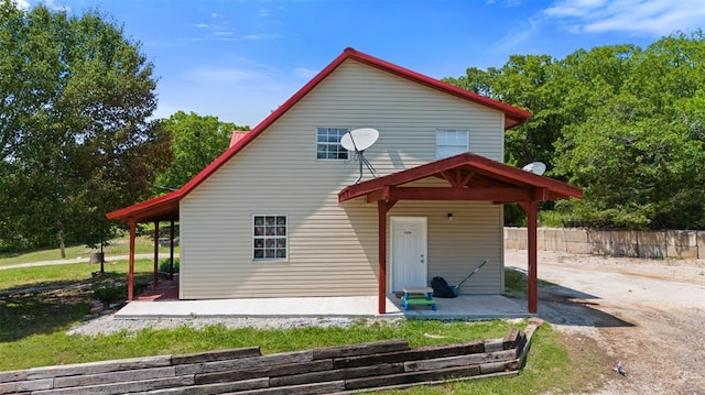 view of rear view of property