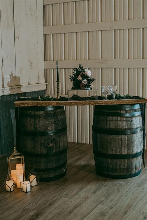 interior space with hardwood / wood-style floors