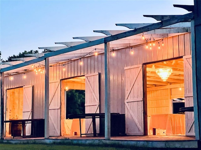 view of horse barn