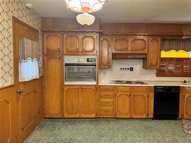 kitchen with black appliances