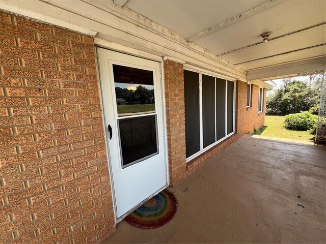 view of doorway to property