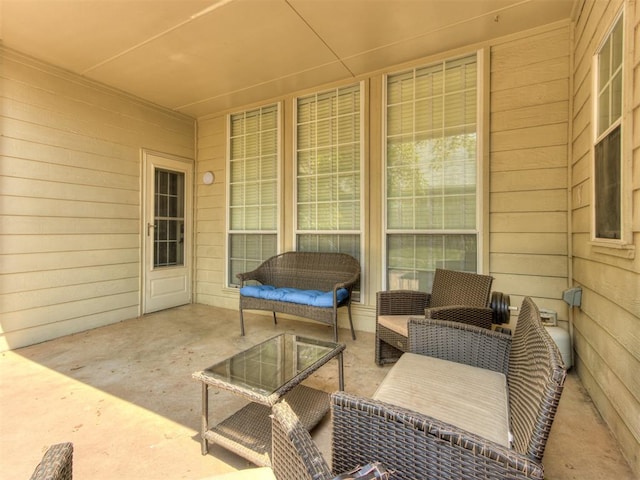 view of patio / terrace with an outdoor hangout area