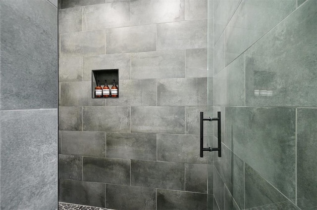 details with tiled shower